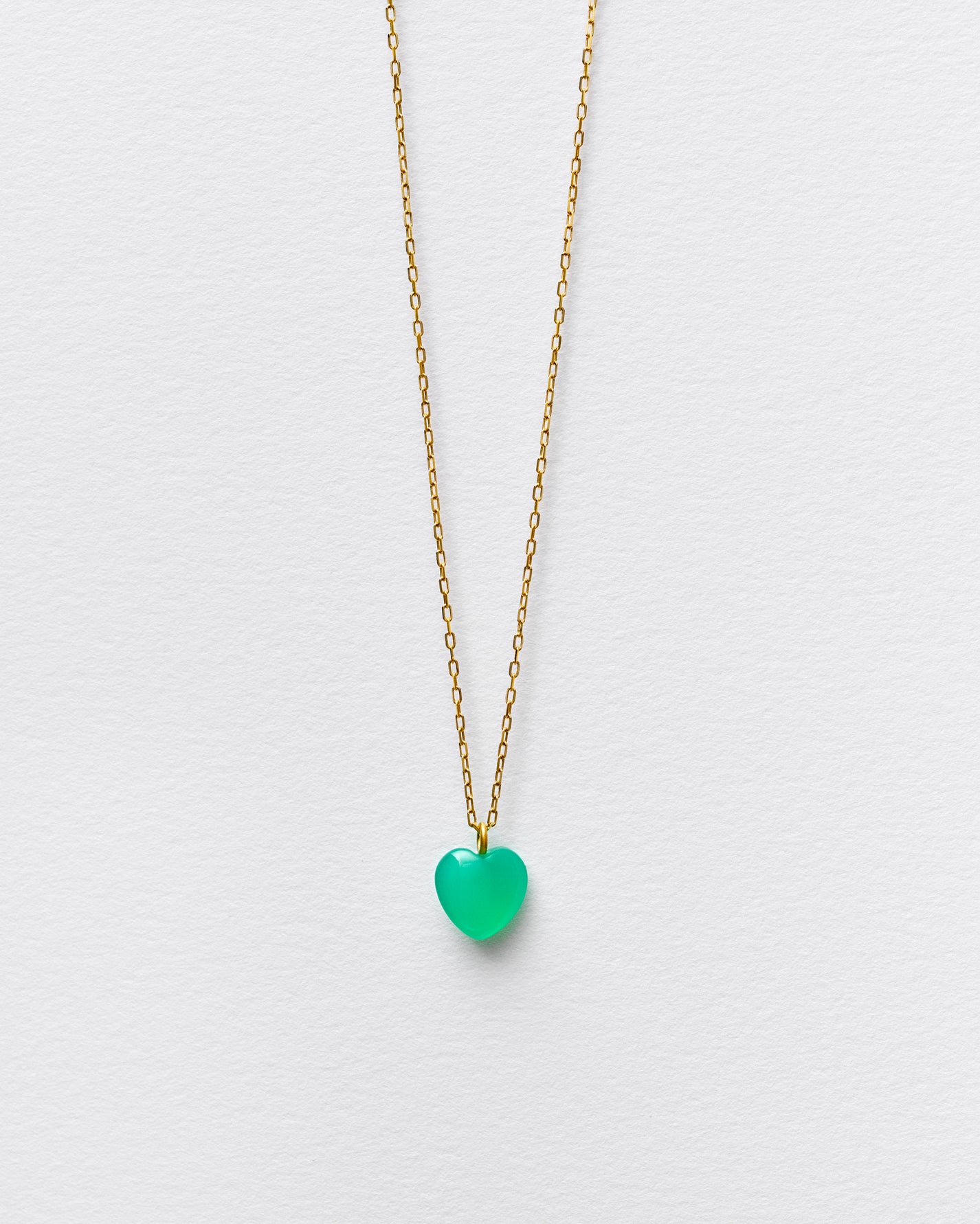 GREEN HEART NECKLACE-BIG