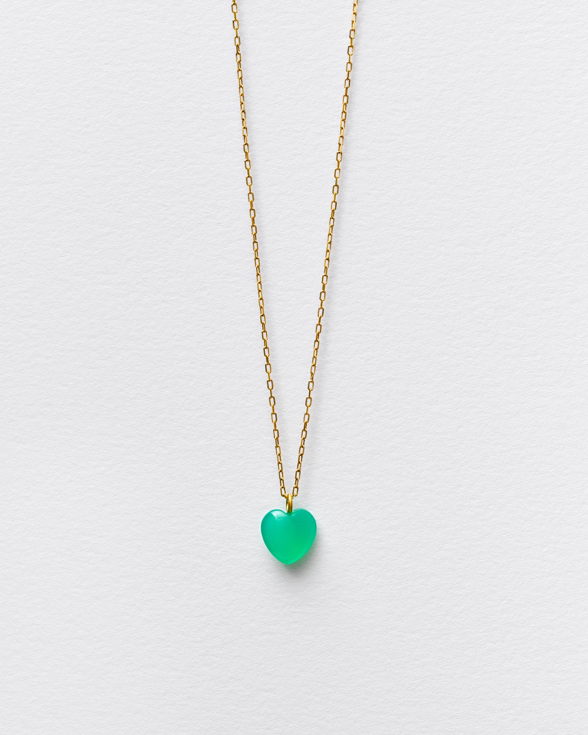 GREEN HEART NECKLACE-BIG