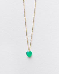 GREEN HEART NECKLACE-BIG