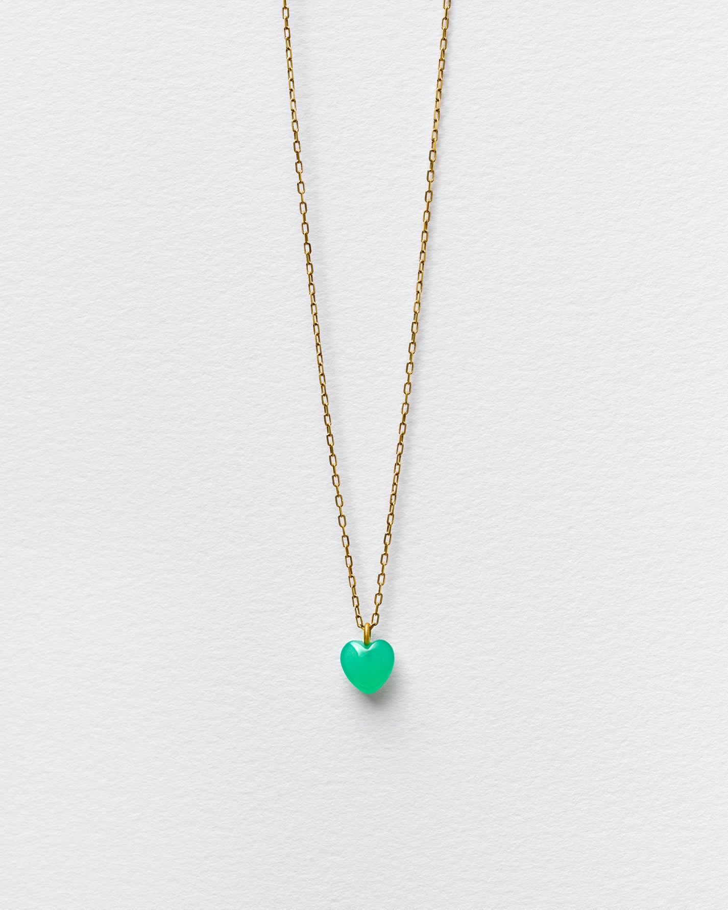 GREEN HEART NECKLACE-MIDI