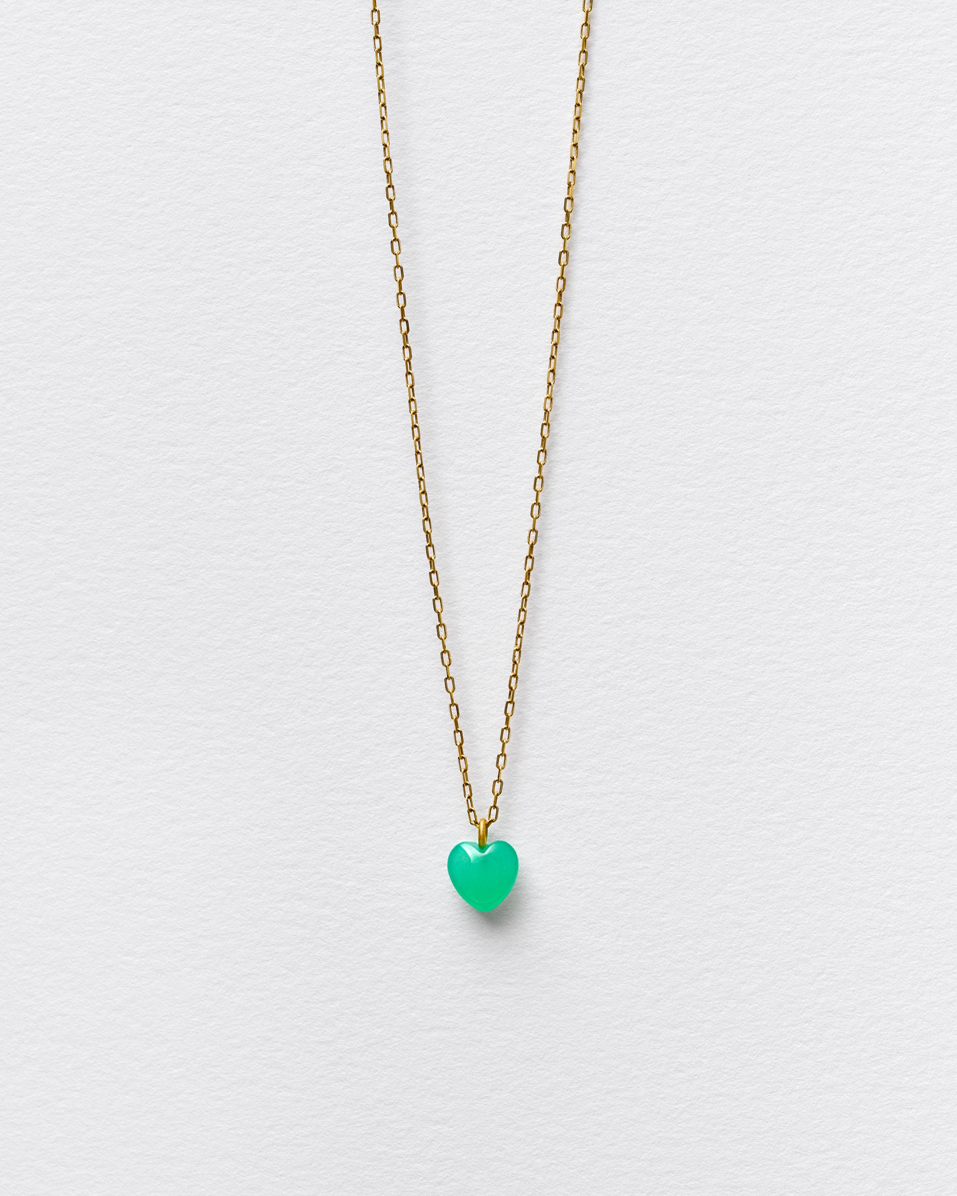 GREEN HEART NECKLACE-MIDI