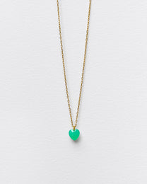 GREEN HEART NECKLACE-MIDI