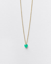 GREEN HEART NECKLACE-MINI