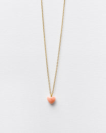 PINK HEART NECKLACE-MIDI
