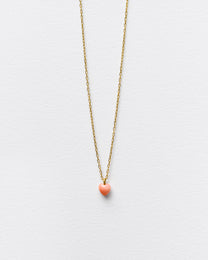 PINK HEART NECKLACE-TINY