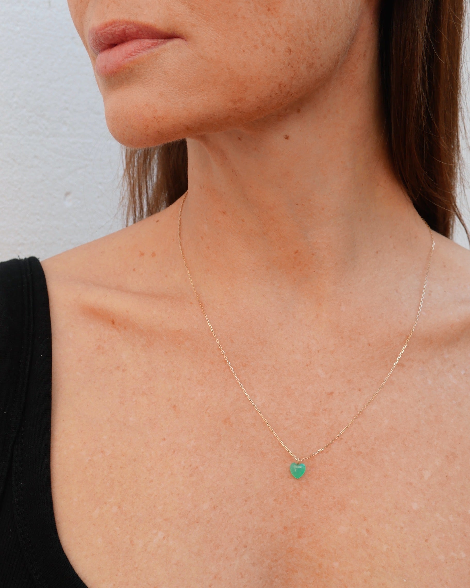 GREEN HEART NECKLACE-MINI