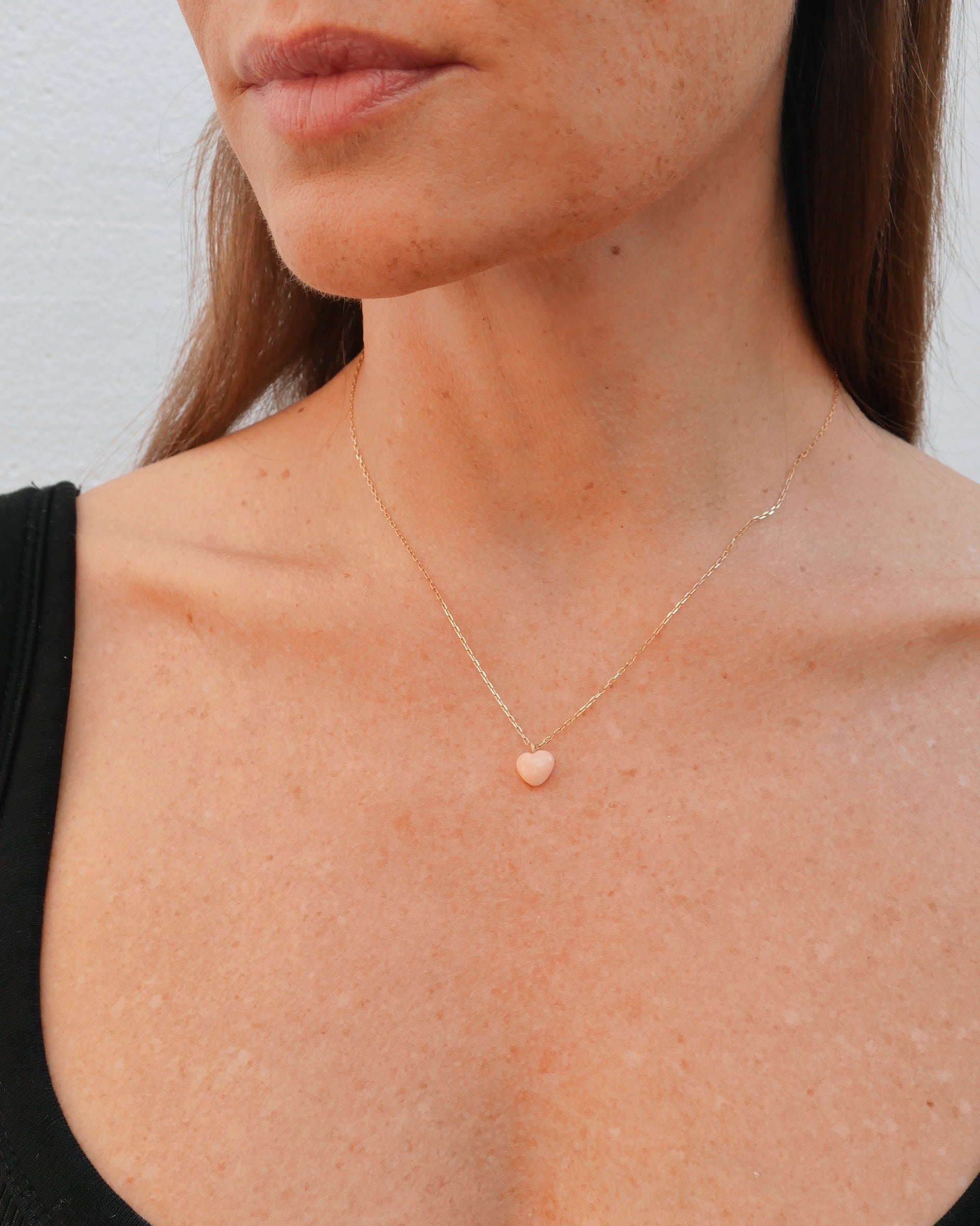 PINK HEART NECKLACE-MIDI