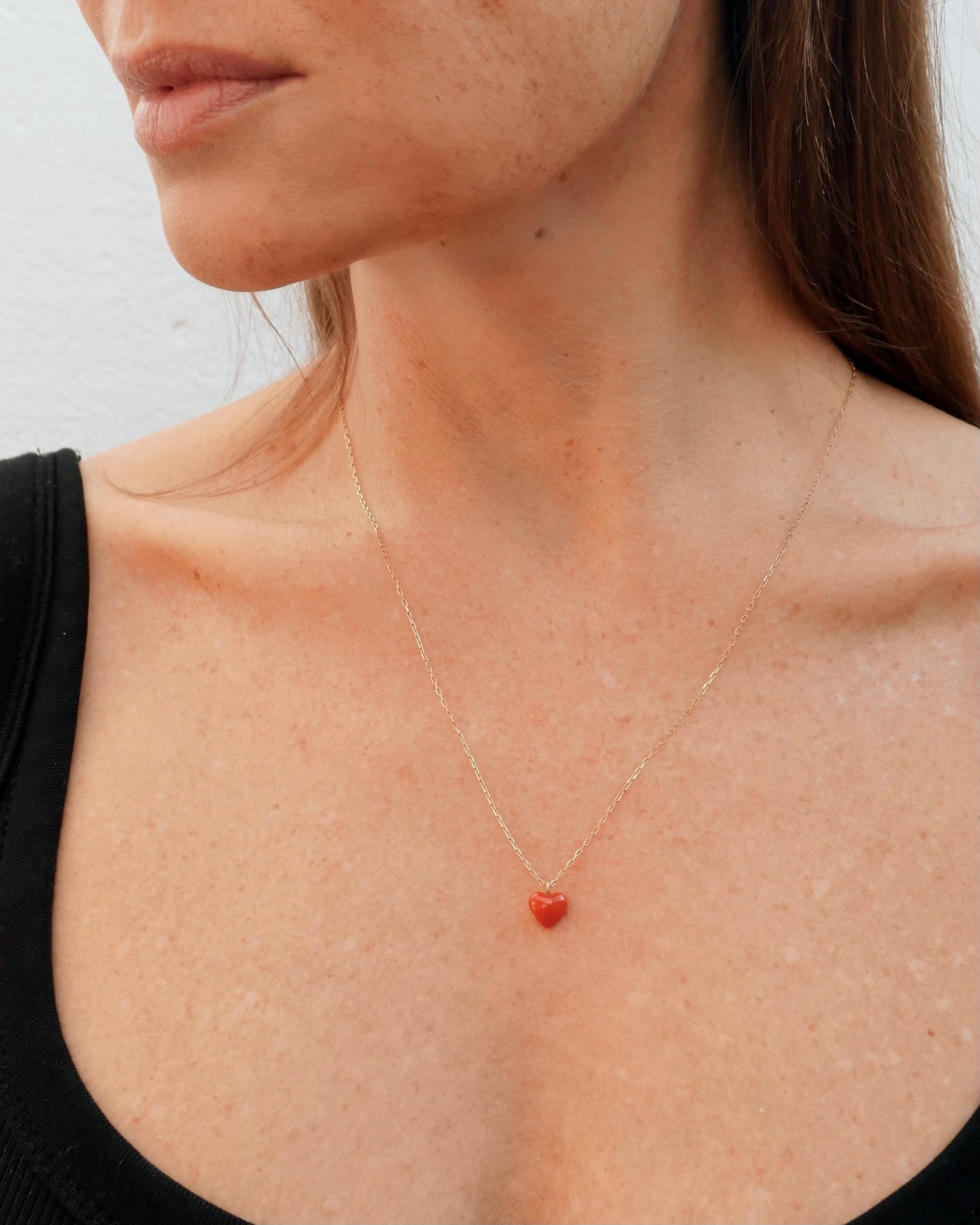 RED HEART NECKLACE-MIDI