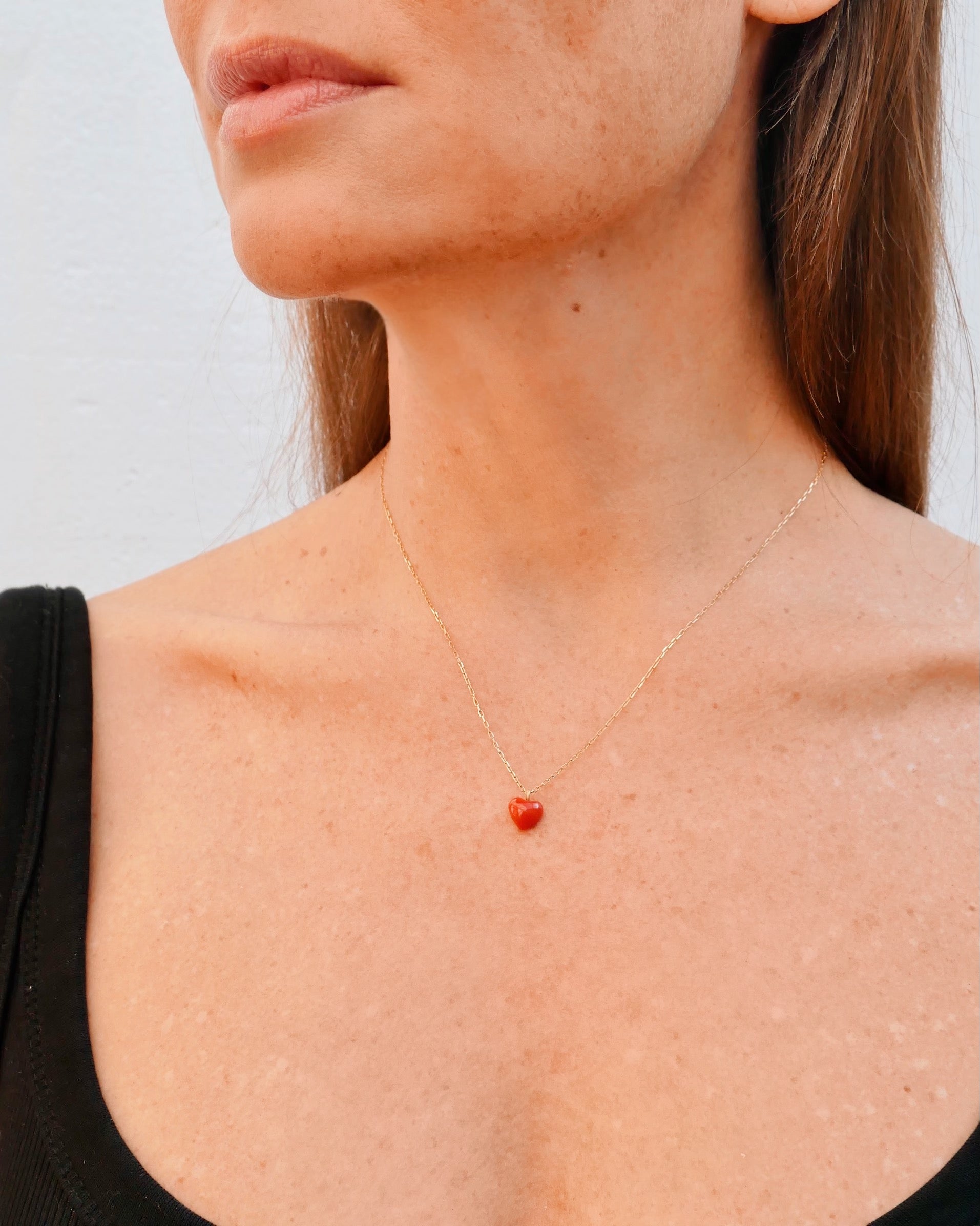 RED HEART NECKLACE-MIDI