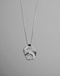 BIG SHELL NECKLACE-STERLING SILVER