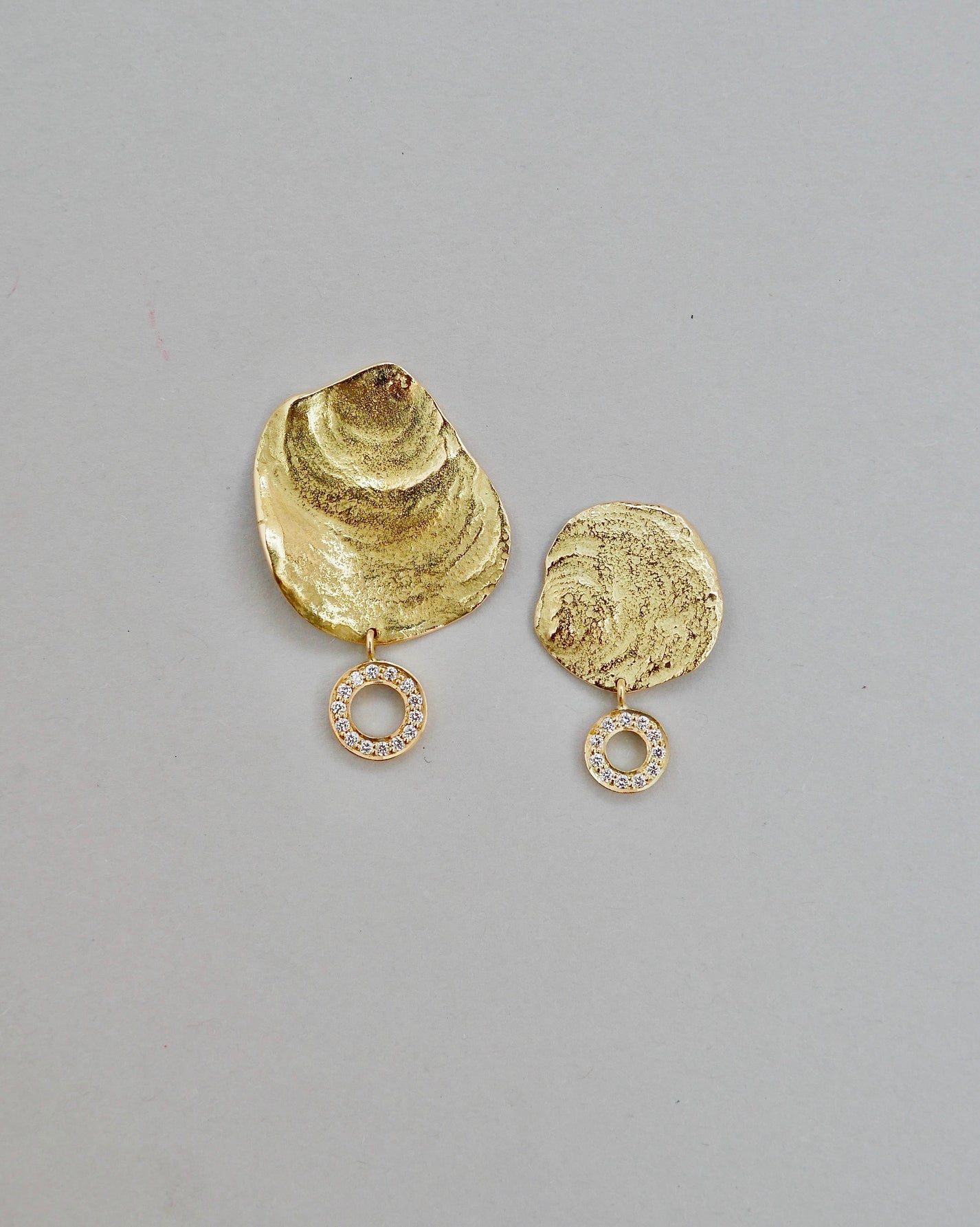 SHELL EARRINGS - ASYMMETRIC PAIR