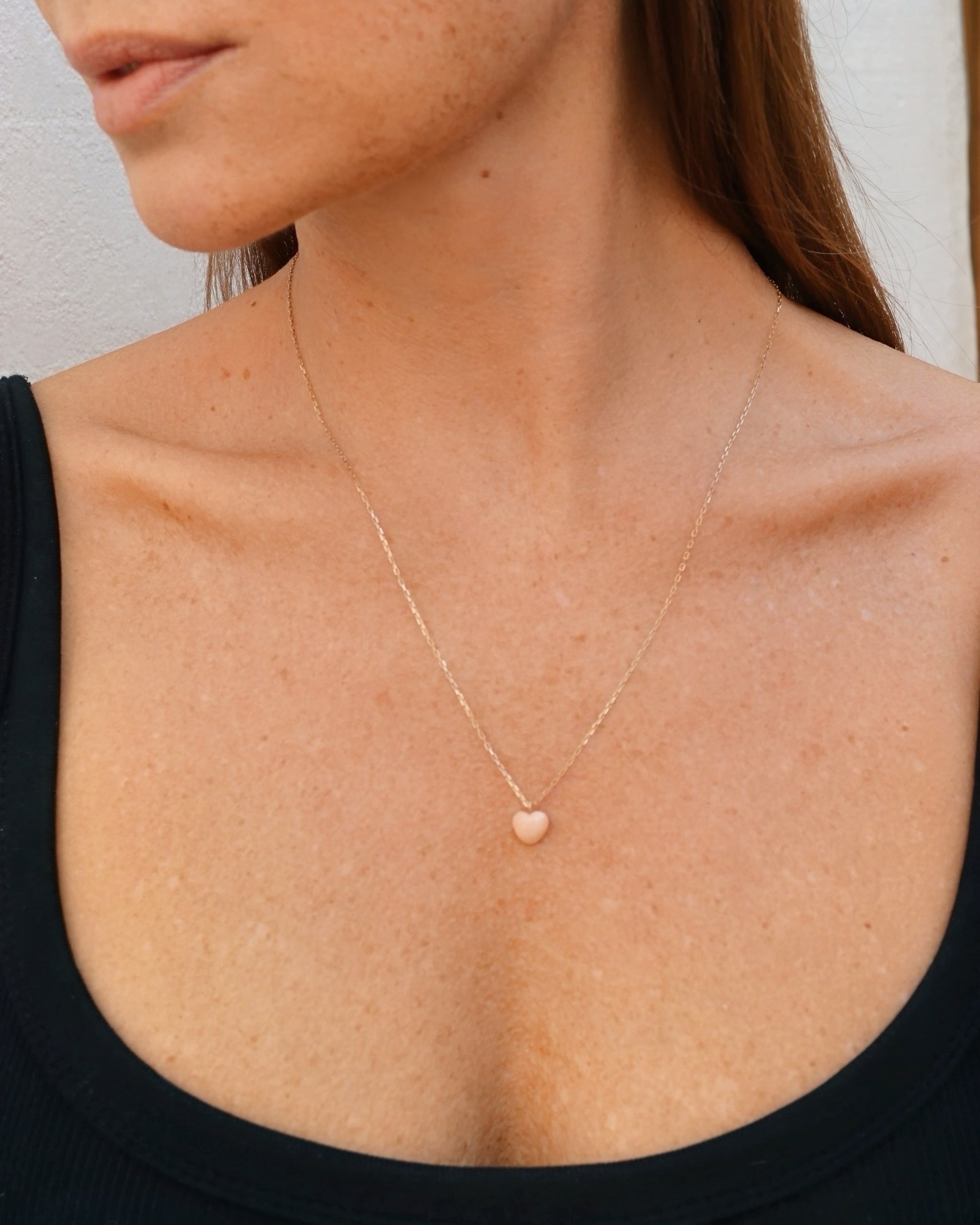PINK HEART NECKLACE-MIDI