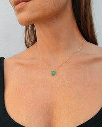 GREEN HEART NECKLACE-BIG