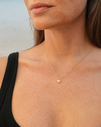 PINK HEART NECKLACE-MINI