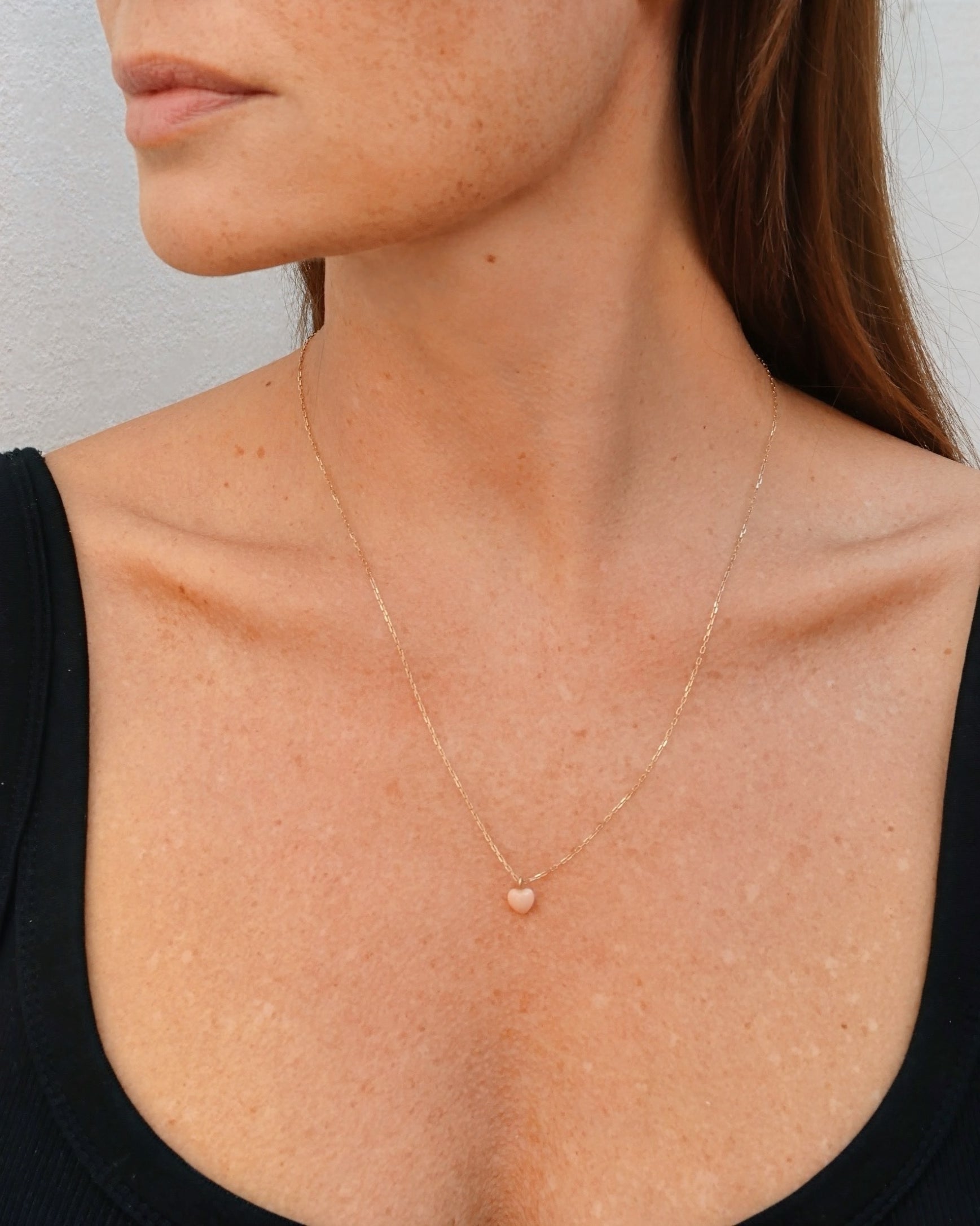 PINK HEART NECKLACE-TINY