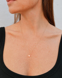 PINK HEART NECKLACE-MINI