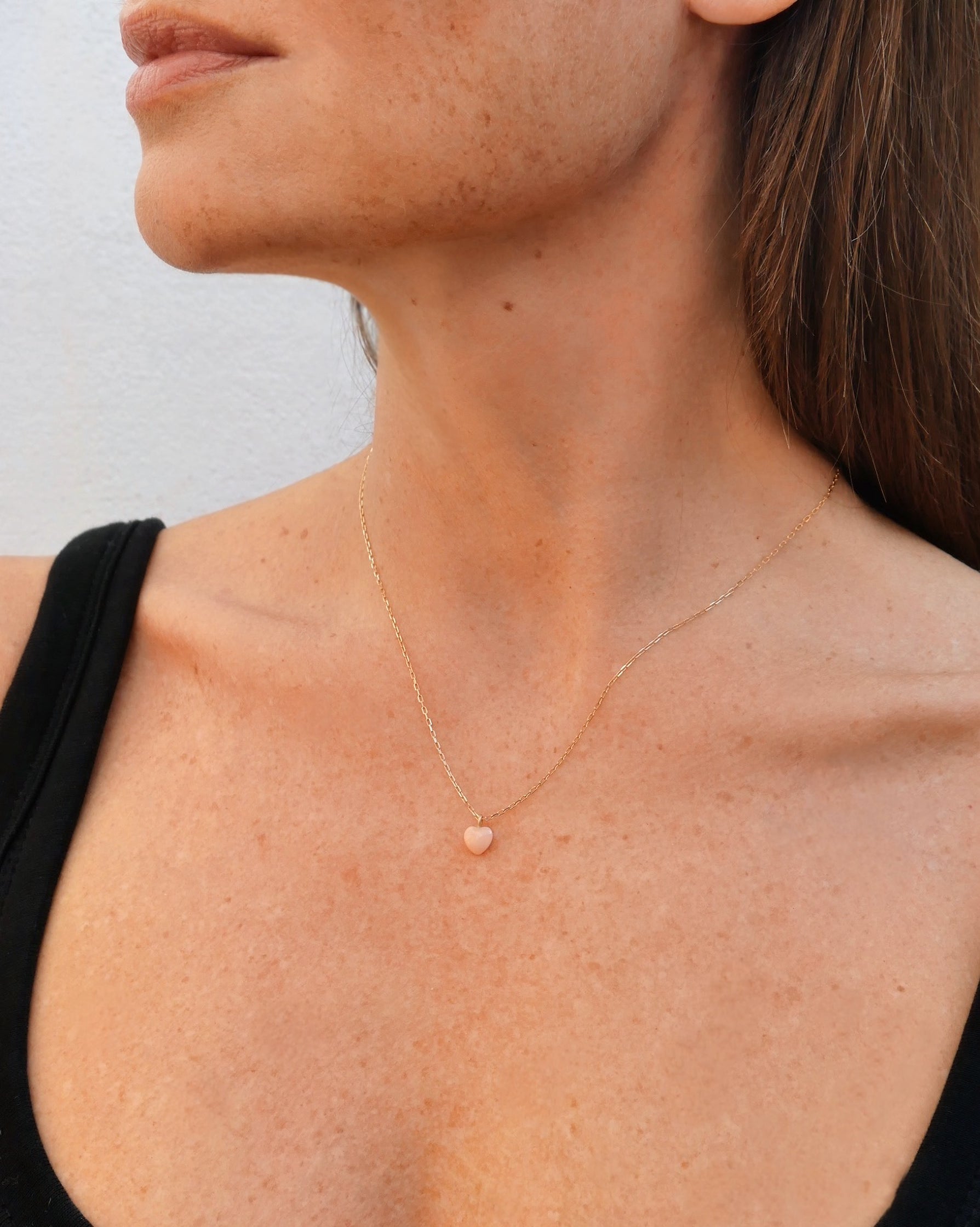 PINK HEART NECKLACE-TINY