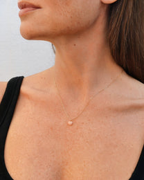 PINK HEART NECKLACE-TINY