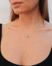 GREEN HEART NECKLACE-MIDI