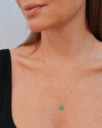 GREEN HEART NECKLACE-MIDI