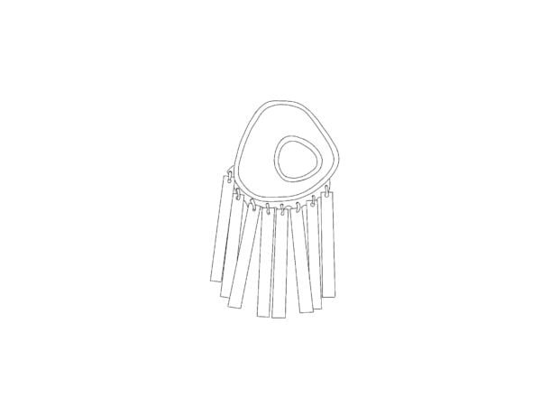 Jo Riis-Hansen Fringe Earring - 925 Sterling Silver