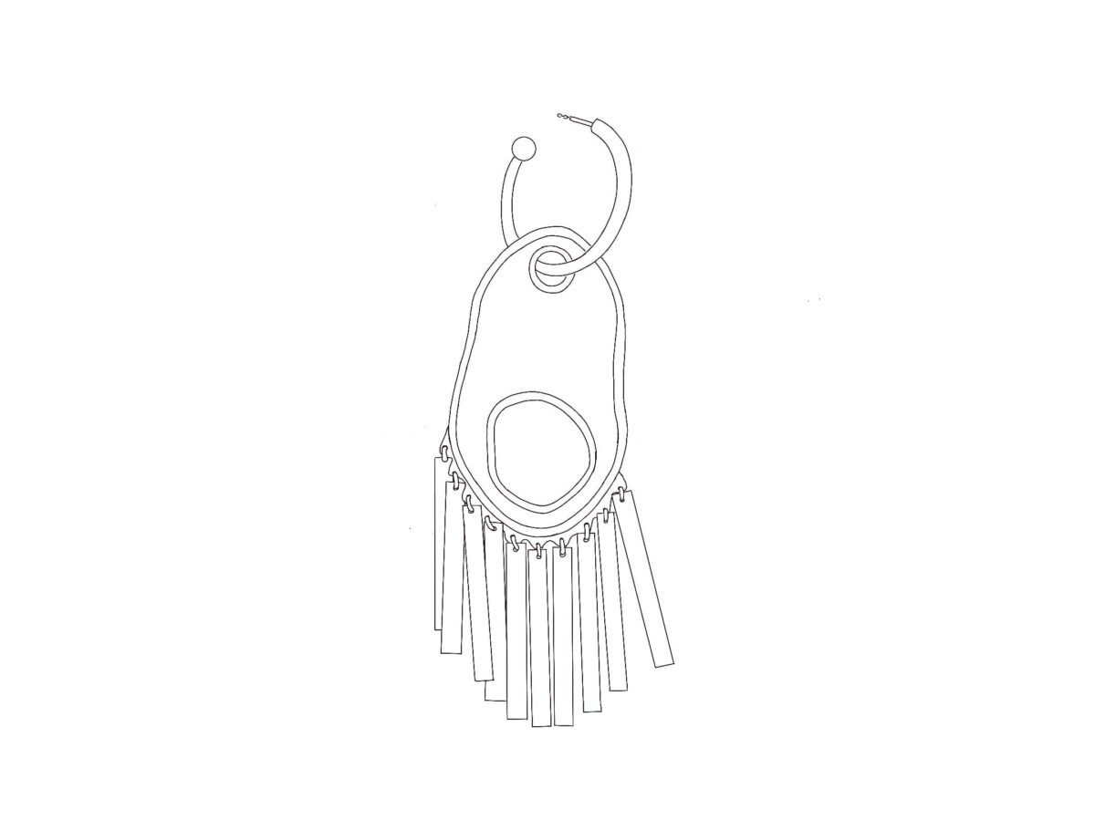 Jo Riis-Hansen Large Fringe Earring - 925 Sterling Silver